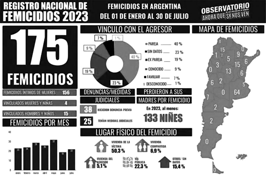 El 22 por ciento de las víctimas de femicidio habían realizado denuncias ante la Justicia.