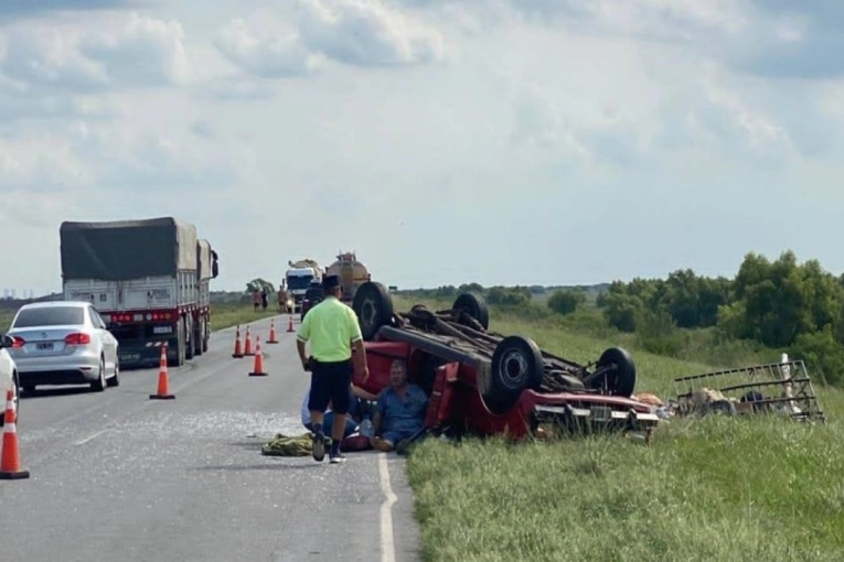 Un gualeguaychuense quedó involucrado en un choque en cadena