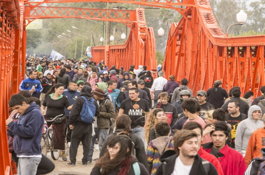 La ciudad se veía colmada por el recital del Indio Solari