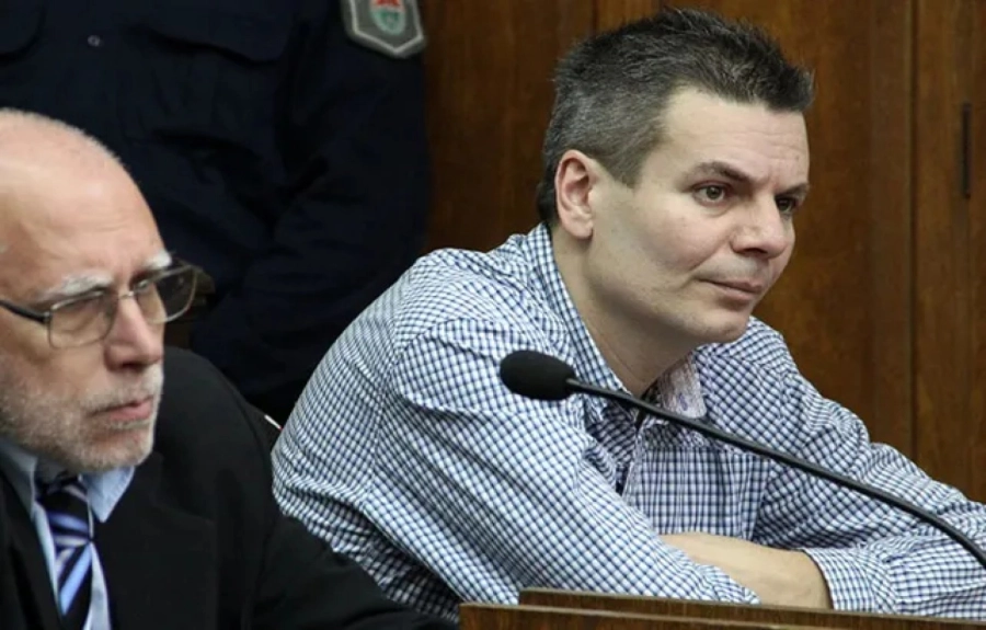 Roldán junto a su abogado, en pleno juicio