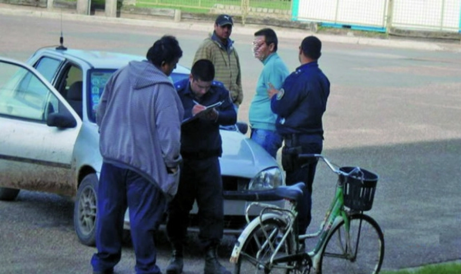 Roldán al momento de ser detenido en la zona del Corsódromo