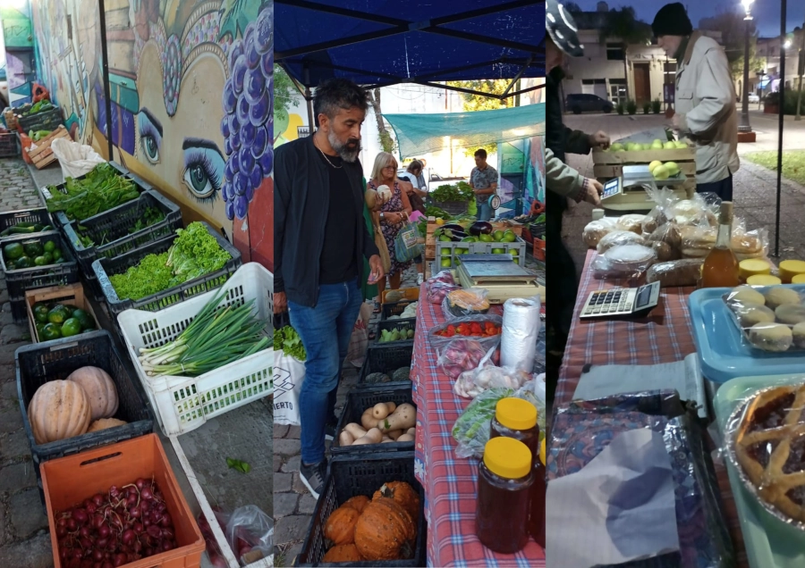 Plazoleta Gardel: “vendemos verduras de estación y de producción propia”