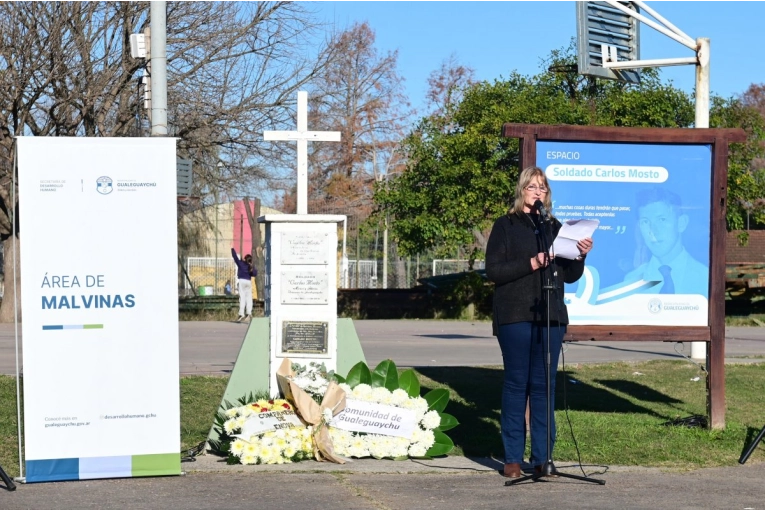 Gualeguaychú rindió tributo al soldado Carlos Mosto, un Héroe de Malvinas