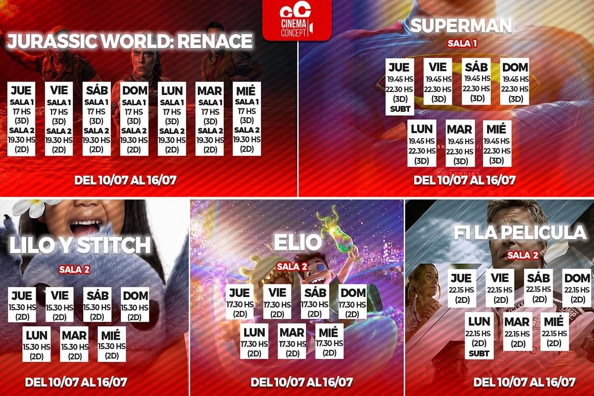 Cine.Semana del 10 al 16 de julio de 2025