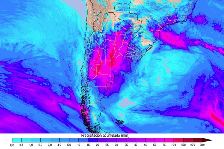 Tormenta de Santa Rosa: pronostican lluvias de 100 milímetros para el fin de semana
