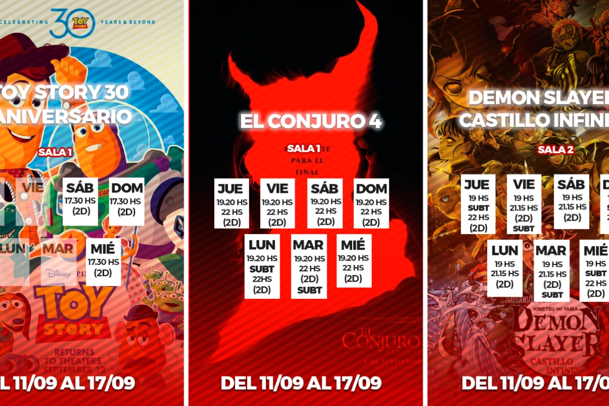 Cartelera del 11 al 17 de septiembre