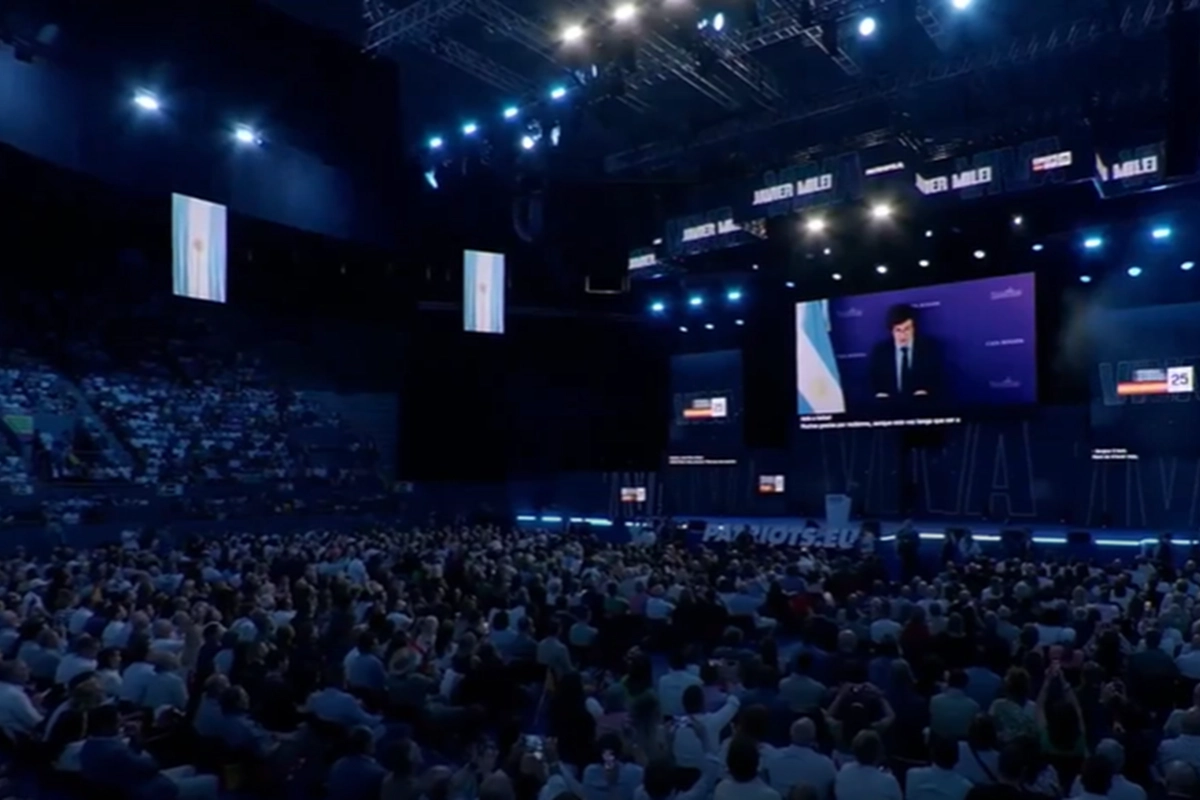 Milei participó por video de la cumbre de Vox