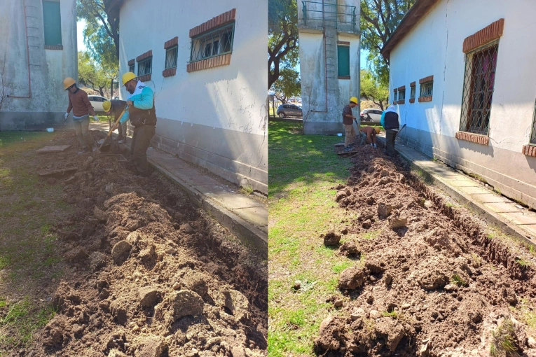 Comenzó la obra integral de instalación eléctrica de la escuela Pablo Haedo