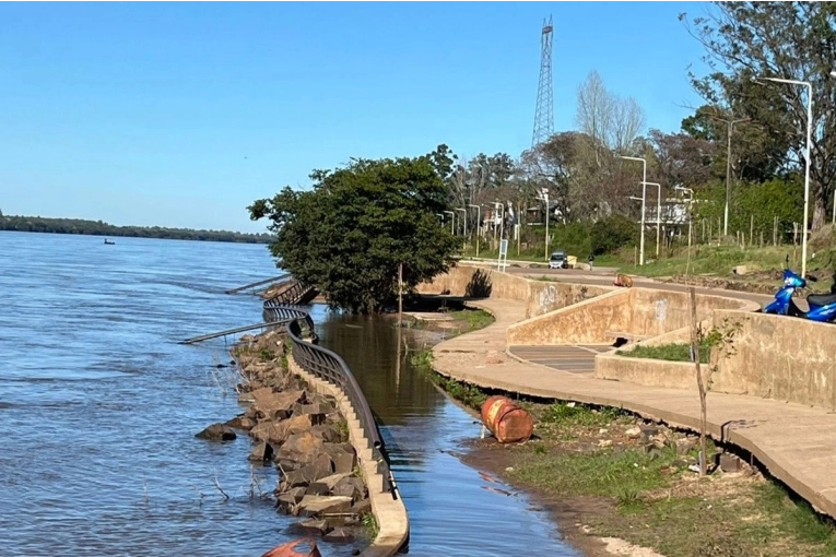 Alerta por creciente sostenida del río Uruguay en Concordia