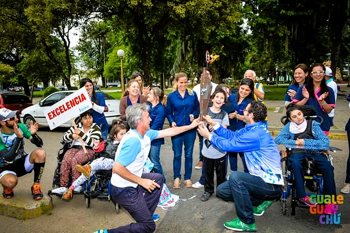 En Plaza San Martín con Santa Rita y el Isped