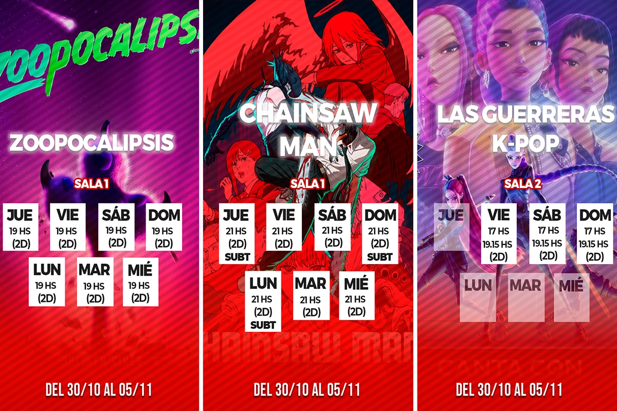 Cartelera del 30/10 al 5/11