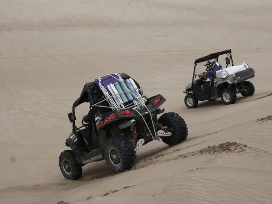 <i>Qu&eacute; es un UTV, el veh&iacute;culo que protagoniz&oacute; el choque en Pinamar (foto Mauro V. Rizzi / La Naci&oacute;n)</i>