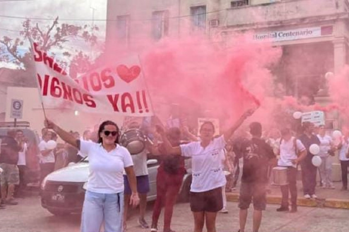 Trabajadores de la salud en protesta