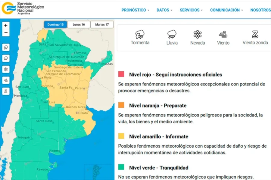<i>El SMN indic&oacute; que todos los departamentos entrerrianos podr&iacute;an ser afectados por tormentas aisladas </i>