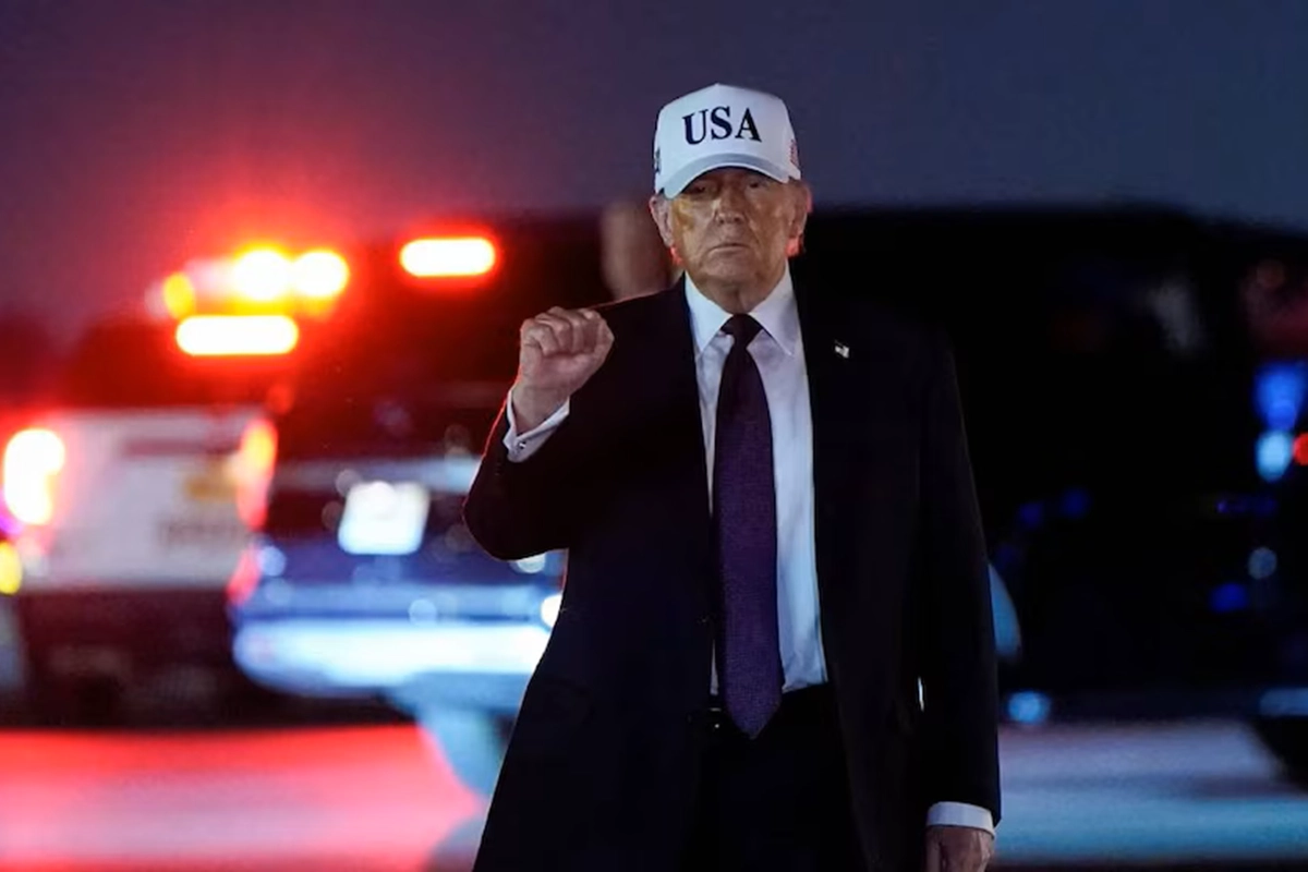 Declaraciones de Donald Trump en un acto publico