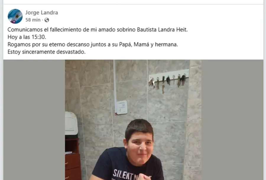 <i>La noticia fue confirmada por su t&iacute;o, el dirigente radical Jorge Landra</i>