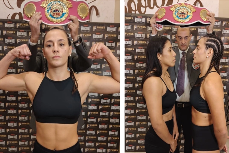 Nahir Erlin super&oacute; el pesaje e ir&aacute; por el t&iacute;tulo latino ante la tucumana Manzur