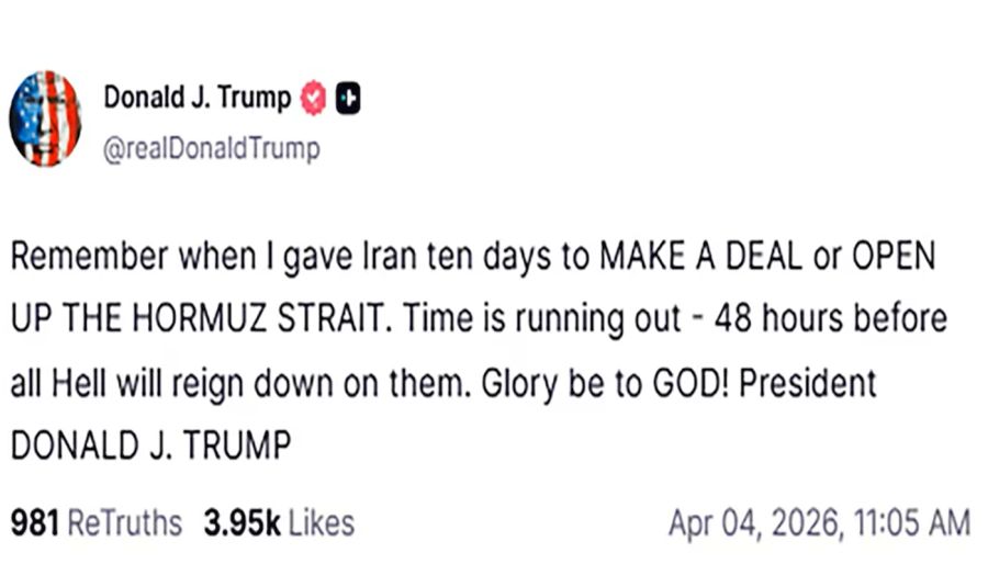 <i>Mensaje que escribi&oacute; en su red social Donald Trump</i>