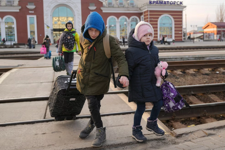 Estaci&oacute;n de trenes en Kramatorsk en la regi&oacute;n de Donetsk