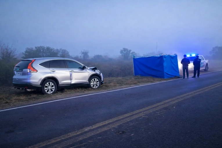 Fatal accidente en Ruta Provincial 32: camioneta choc&oacute; a hombre que ped&iacute;a ayuda tras despiste