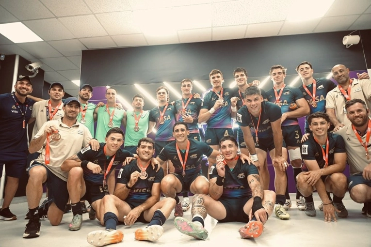 Los Pumas 7s vencieron a Fiji, se quedaron con el bronce en Valladolid y siguen con vida en la lucha por el t&iacute;tulo