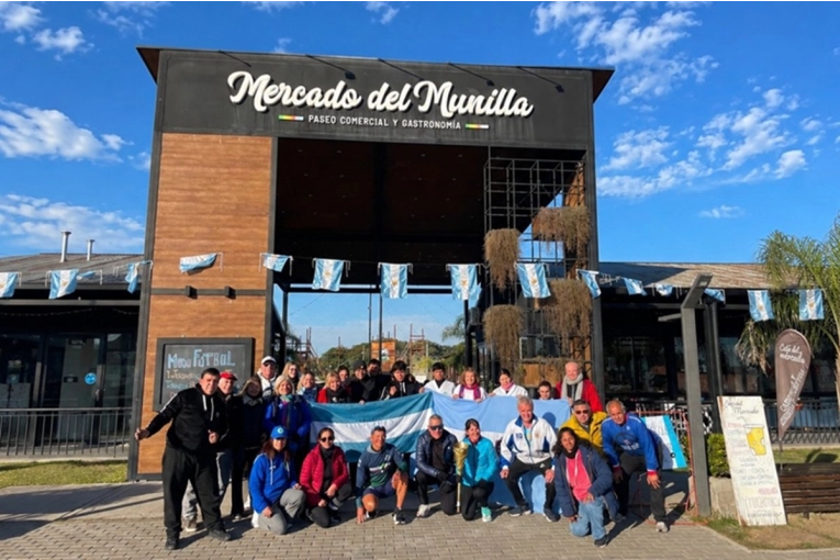 La llama ol&iacute;mpica lleg&oacute; al Mercado del Munilla